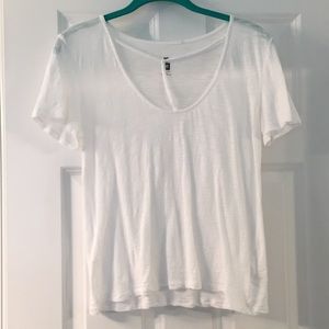 T shirt with cut out in front